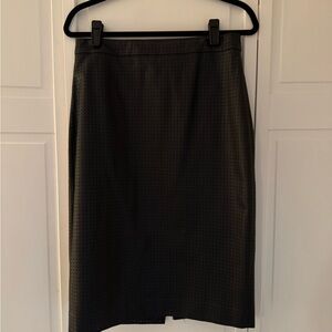 Banana Republic Black Perforated Pencil Skirt- Vegan leather